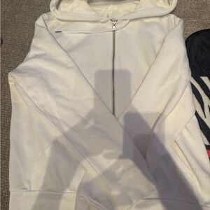 H&M White Hoodie Sweatshirt